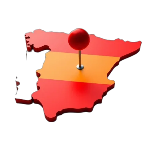 map, pin, pointing, spain transparent PNG cut-out