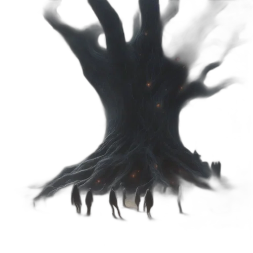 tree, creature, crown, hair transparent PNG cut-out