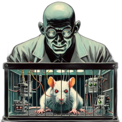 concept art, comic book art, cyberpunk, stern-faced transparent PNG cut-out