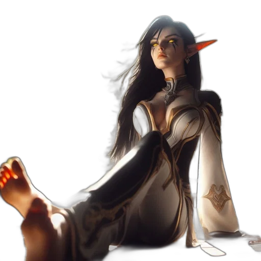 dress, dragon, staff, fantasy art transparent PNG cut-out