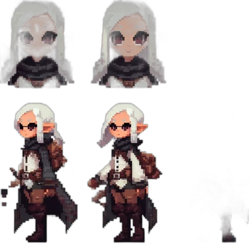 concept art, pixel art, fantasy art, 3d render transparent PNG cut-out