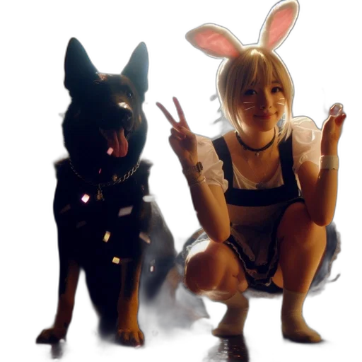 animal, photorealistic, watercolor, anime transparent PNG cut-out