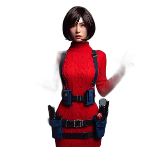 dress, jacket, 3d render, concept art transparent PNG cut-out