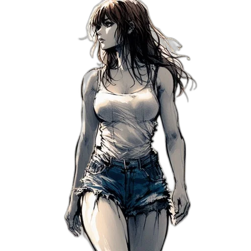 dress, comic book art, concept art, watercolor transparent PNG cut-out