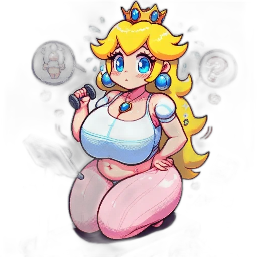 dress, crown, staff, pixel art transparent PNG cut-out