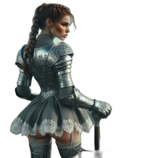 dress, sword, concept art, fantasy art transparent PNG cut-out