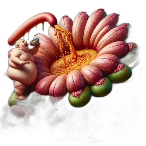 dragon, food, flower, creature transparent PNG cut-out