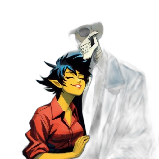 mask, jacket, staff, concept art transparent PNG cut-out