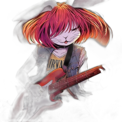 weapon, jacket, hair, staff transparent PNG cut-out