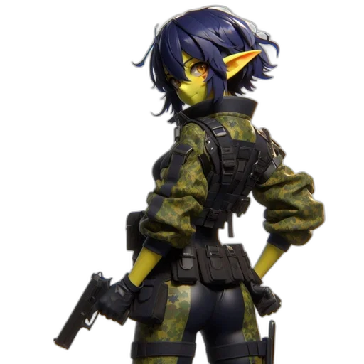 weapon, jacket, staff, concept art transparent PNG cut-out