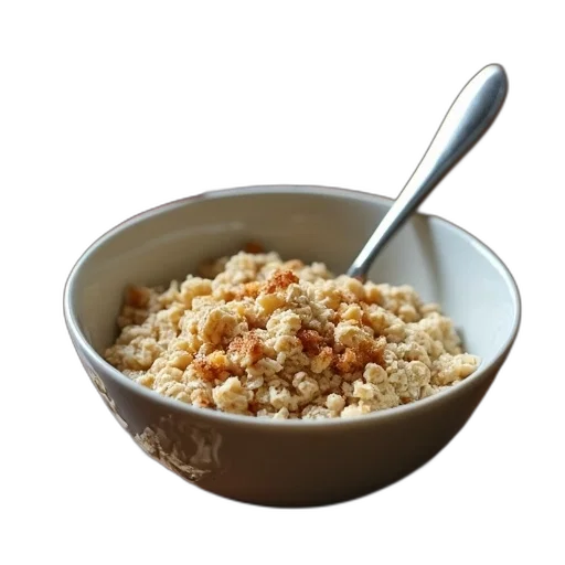 food, bowl, oatmeal, spoon transparent PNG cut-out