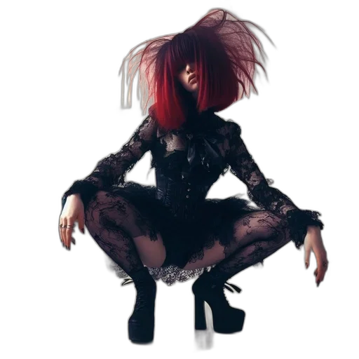 dress, hair, jacket, creature transparent PNG cut-out