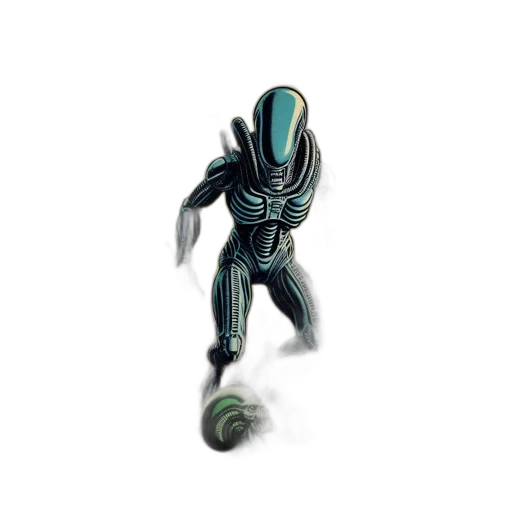 robot, creature, weapon, staff transparent PNG cut-out