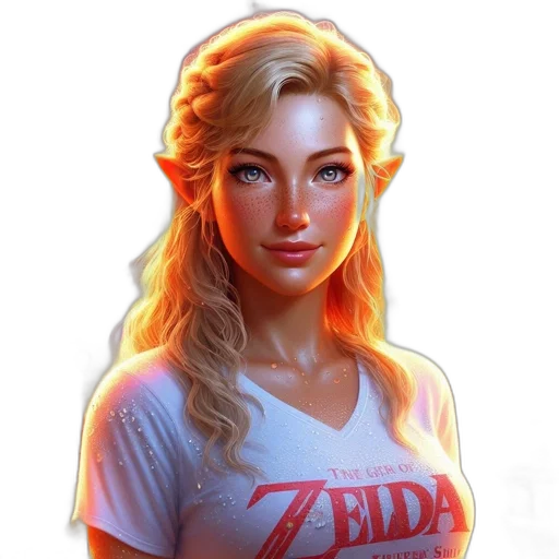 face, dress, fantasy art, pixel art transparent PNG cut-out