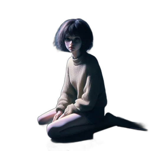face, hair, jacket, dress transparent PNG cut-out