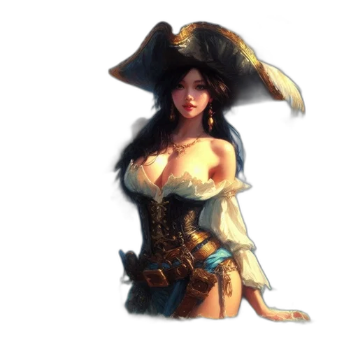 staff, dress, hat, weapon transparent PNG cut-out