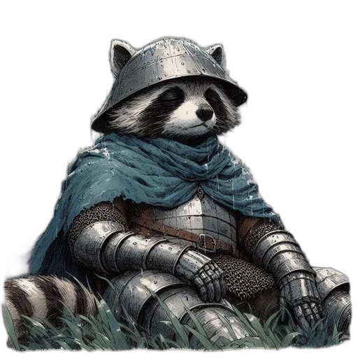 animal, hat, sword, staff transparent PNG cut-out
