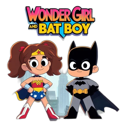 comic book art, cartoon, concept art, two transparent PNG cut-out