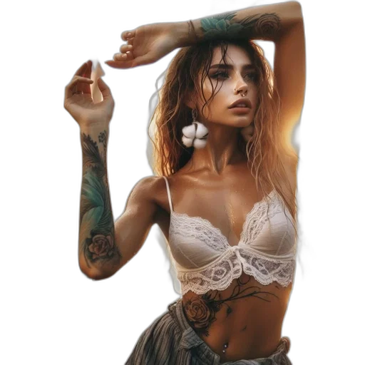 jewelry, dress, umbrella, staff transparent PNG cut-out