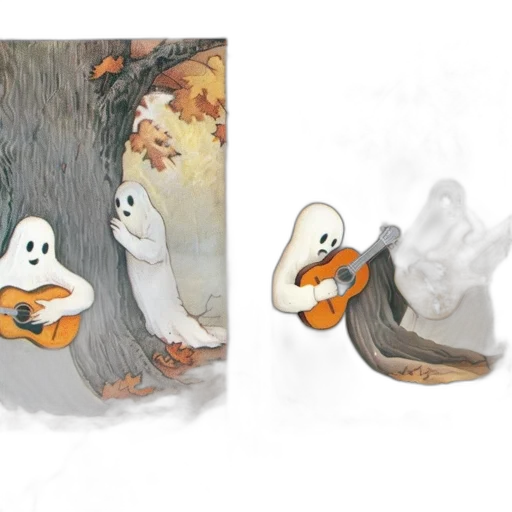 concept art, watercolor, fog, fire transparent PNG cut-out