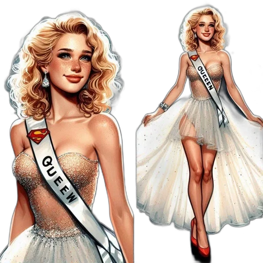dress, concept art, photorealistic, cartoon transparent PNG cut-out