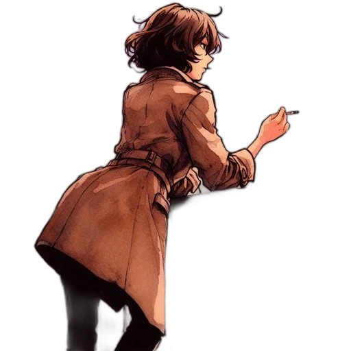 jacket, staff, weapon, umbrella transparent PNG cut-out
