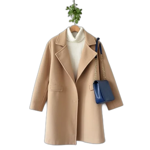 jacket, dress, earth tones, green transparent PNG cut-out