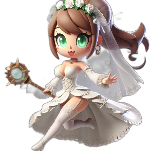 crown, staff, dress, weapon transparent PNG cut-out