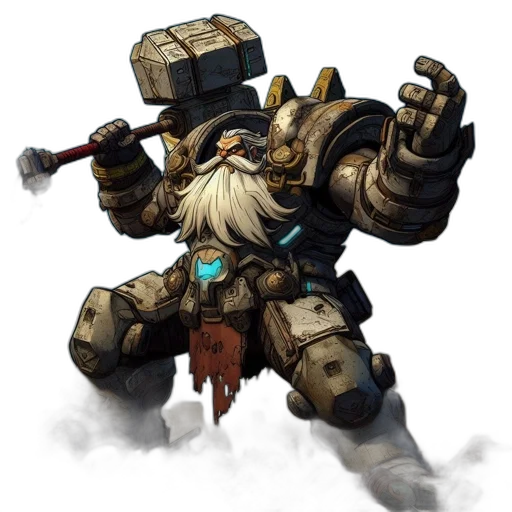 robot, weapon, concept art, fantasy art transparent PNG cut-out