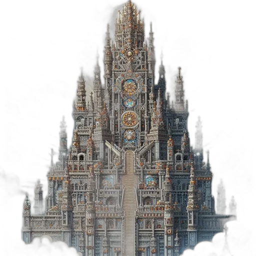 building, crown, sword, robot transparent PNG cut-out