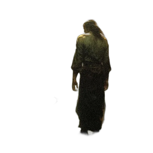 dress, staff, jacket, creature transparent PNG cut-out