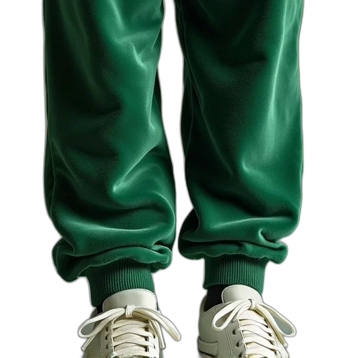 shoes, jacket, staff, photorealistic transparent PNG cut-out