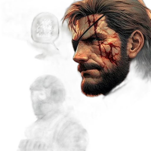 face, weapon, concept art, comic book art transparent PNG cut-out