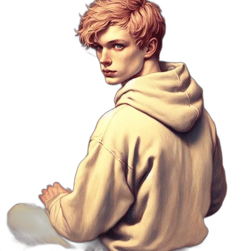 jacket, face, staff, creature transparent PNG cut-out