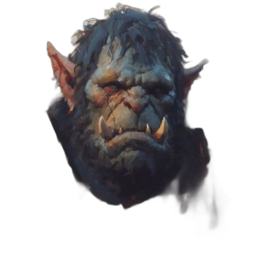 face, creature, mask, staff transparent PNG cut-out