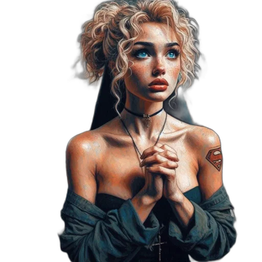 jewelry, dress, jacket, face transparent PNG cut-out