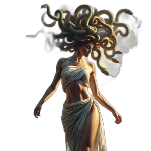 dress, hair, creature, concept art transparent PNG cut-out