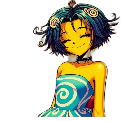 dress, jewelry, mask, anime transparent PNG cut-out