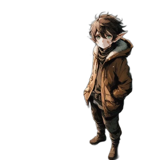 jacket, staff, animal, creature transparent PNG cut-out