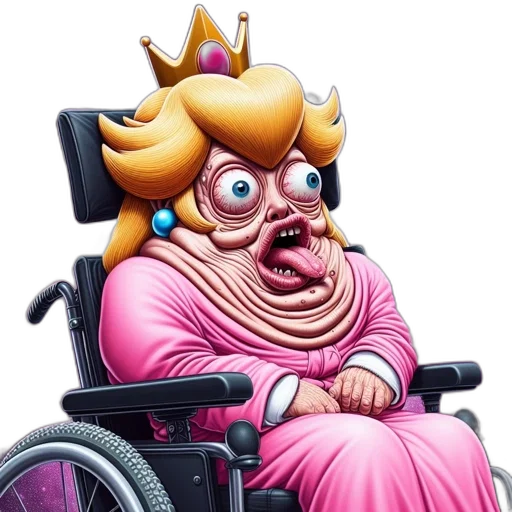 crown, dress, creature, face transparent PNG cut-out