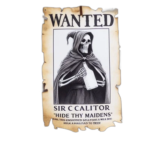 staff, concept art, wanted, poster transparent PNG cut-out