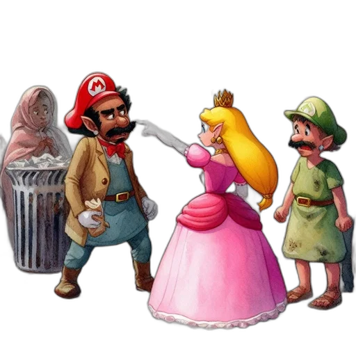 dress, crown, hat, weapon transparent PNG cut-out