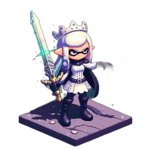 weapon, staff, sword, crown transparent PNG cut-out