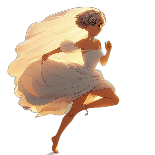 dress, concept art, anime, pixel art transparent PNG cut-out
