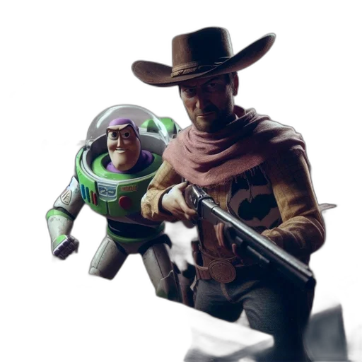 robot, staff, weapon, hat transparent PNG cut-out