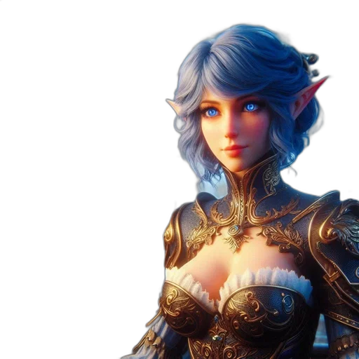 fantasy art, concept art, 3d render, pixel art transparent PNG cut-out
