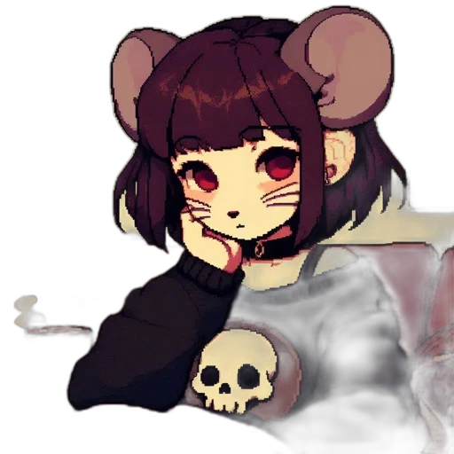 creature, mask, face, pixel art transparent PNG cut-out