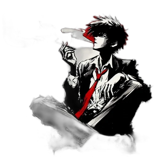 jacket, weapon, mask, staff transparent PNG cut-out