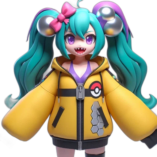jacket, staff, creature, 3d render transparent PNG cut-out