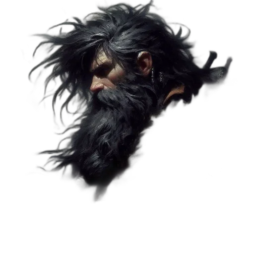 hair, creature, face, mask transparent PNG cut-out